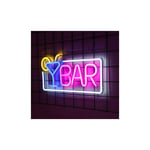 1pc Neon led Bar Néon Lettre Art Mural Enseigne Lumineuse jolie Lampe Néon pour Bar Club Party Deco Cadeau Décoration Fête,4222cm