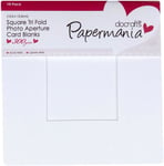 Papermania 300 GSM Square Tri Fold Window Aperture Card Blanks Envelopes 10Pack