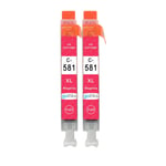 2 Magenta Ink Cartridges C-581M for Canon PIXMA TS6251 TS8150 TS8350a TS9550a