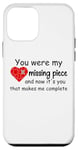 Coque pour iPhone 12 mini You Were My Missing Puzzle Piece Valentines Day Couple Heart