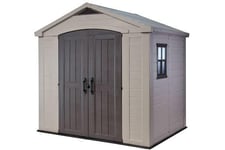 Keter Abri de jardin en résine 256,5x182x243h FACTOR 8X6 Beige