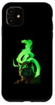 Coque pour iPhone 11 Anthro Green Tiger Mage Flames Cinematic Fire