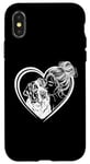 iPhone X/XS Saint Bernard Mom Dog Art Valentine's Day Heart Case