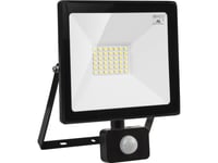 Maclean Mce630 Nw Led-Strålkastare Med Maclean Rörelsesensor, Slim 30W, 2400Lm, Neutralvit (4000K), Ip44, Mce630 Nw Pir