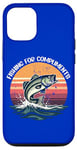 Coque pour iPhone 12/12 Pro Des jeux de mots vintage de Fishing for Compliments qui accrochent le cœur de papa