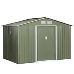 Outsunny Garden Storage Shed 845-031YG Light Green 960 x 2770 x 1910 mm