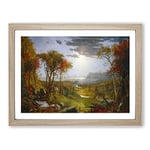 Autumn On The Hudson River By Jasper Francis Cropsey Classic Painting Framed Wall Art Print, Ready to Hang Picture for Living Room Bedroom Home Office Décor, Oak A3 (46 x 34 cm)