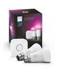 Philips Hue Hue White &Amp; Colour Ambiance Smart Bulb 2 Pack B22 Starter Kit