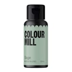 Colour Mill Aqua Blend Food Colouring Liquid Sage - Edible Food Paint for Royal Icing, Macarons, Meringue, Fondant, Jellies, Beverages and More - 20 ml