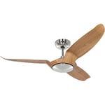 Ventilateur de plafond Casafan 313590 Eco Talos 135cm bois naturel/chrome brosse