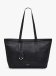 Radley Black Tote Bag Top Zip Medium Leather Furze Lane Shoulder Handbag RRP£219