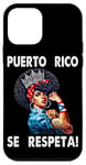 Coque pour iPhone 12 mini Porto Rico Se Respeta Afro Latina Queen Crown Rosie Riveter