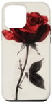 Coque pour iPhone 12 Pro Max Rose Minimalisme Minimalisme Pétales Rose Art Floral