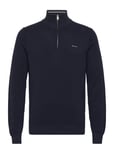 Cotton Pique Half Zip Navy GANT