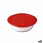 Rund lunchkorg med lock Ô Cuisine Cook&amp;store Ocu Red 2,3 L 27 x 24 x 8 cm Silikonglas (6 enheter)