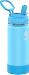 Takeya Kids Actives Straw Insulated Bottle 16oz/475ml Sail Blue/Atlantic Sail Blue, 475ml