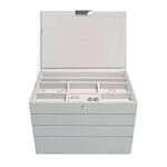 Stackers Jewellery Box - Pebble Grey Classic set, 4 Trays