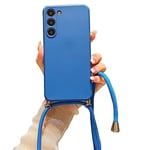 Alihtte Coque pour Samsung Galaxy S20 FE avec Cordon de Collier, Coque Mince Silicone TPU Bumper Etui Housse Cordon Réglable Téléphone Portable Lanyard Case pour Galaxy S20 FE Bleu