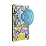 PopSockets PopWallet+ avec un PopTop Interchangeable Intégré pour Smartphone et Tablette - Pokémon - Eevee Evolution Faces