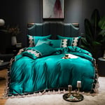 Bedding Set Duvet Covers Full Queen Size Comforter Set Bedding Sets 4 Piece Gold Queen King Size Silk Cotton Blend Lace Duvet Cover & Pillowcases Set Jacquard Pattern