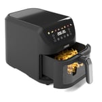 Princess Friteuse sans huile SlimFry 8 L, Design peu encombrant, technologie de cuisson sans graisse, 8 programmes, fenêtre transparente, 2000 W, Noir, Airfryer 01.182258.01.001