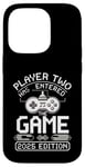 Coque pour iPhone 14 Pro Joueur vidéo Dad Fête des pères 2025 Player Two est entré dans le jeu