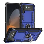 Samsung Galaxy Z Flip4 5G      Military Armour Ring Case    Navy