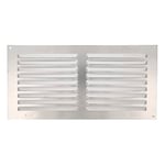 Amig - Grille de ventilation rectangulaire en Aluminium avec moustiquaire | Grilles d'aération pour sortie d'air | Idéal pour plafonds | Dimensions : 150 x 300 mm | Couleur: Argent