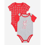 Liverpool Baby Onesies Liverbird - Grå/Rød - Liverpool FC, størrelse New Born/Up to 52cm