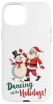 Coque pour iPhone 15 Plus Dancing into the Holidays Père Noël Bonhomme de neige Cadeau Homme Femme