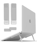 Aulumu G07 Pop Up Leg Stand, Super Portable Cooling Laptop Stand, Ergonomic Laptop Riser Lift for Desk for MacBook All Laptops, Tablets, 8-20'', Silver