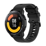 Bracelet pour Xiaomi Watch S1 Active / Watch Color 2 Silicone Souple et Ajustable - Noir