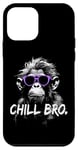 Coque pour iPhone 12 mini Chill Bro - Singe cool avec lunettes de soleil - Idée cadeau Gamer