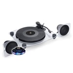 Tourne-disque Vinyle 33/45 avec enceintes sans fil BigBen TD115CSPS, Bluetooth, Encodage du vinyle sur PC via USB, Ovni LED