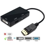 Display Port 3 in 1 Converter Adapter Cable DP to HDMI/DVI/VGA Converter