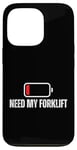 iPhone 13 Pro Low Battery Need My Forklift Funny Forklift Operator Case