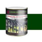 Peinture antirouille extérieure - Glycérophtalique - Bidon 2,5L - Vert sapin - Satiné - Acier