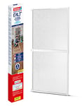 Tesa Insect Stop FALT door - Cadre Pliant en Aluminium avec Moustiquaire pour Portes - Avec Cadre Télescopique Réglable - Blanc - 80 x 170 cm à 100 x 220 cm