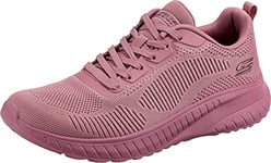 Skechers Women's BOBS Squad Chaos Sneaker, Red, 8 UK