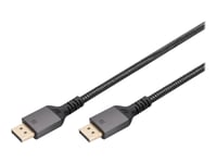 Digitus - Displayport-Kabel - Displayport (Hane) Till Displayport (Hane) - Displayport 1.4 - 3 M - 4K120hz Stöd - Svart