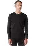 LAPASA Haut Thermique Homme Maillot de Corps à Manches Longues sous-Vêtements Chauds Automne/Hiver M26 Noir (1 Haut) XXL