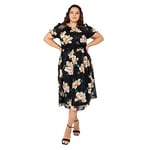 Lovedrobe Womens Plus Size Dresses Summer Dress for Ladies Sun Dress Short Ballon Size 22 Black