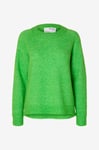 Selected FEMME - Tröja slfLulu LS Knit O-neck - Grön