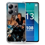 Cokitec Coque Renforcée Shatterproof pour Xiaomi Redmi Note 13 4G Musique Johnny Hallyday Moto