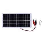 Solpanel 10W 12V polysilikonpoxipaneler Bärbar solcell DIY 250x120mm för 9-12V batteriladdning för utomhusbruk