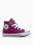 Converse Infant Shinefetti Chuck Taylor All Star 1v Trainers, Purple, Size 4 Younger