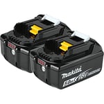 Makita BL1850B 18V LXT Lithium-Ion 5.0Ah Battery Twin Pack, Black