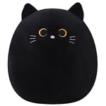 Xfrog Cat Stuffed Animal Plush 10" Soft Plush Toy Cat Plushies Pillow Kawaii Black Cat Plush Toys Birthday Gifts for Kids Girls Boys 25CM