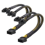 Cable Matters 2-Pack PCIe 8 Pin to Dual 8 Pin (6+2) PCIe Power Adapter for GPUs - 22cm (8 Pin PCIe Cable GPU, Dual 8 Pin PCIe Cable)