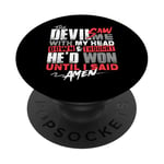 Le diable m'a vu la tête baissée, la Bible de la foi chrétienne PopSockets PopGrip Adhésif